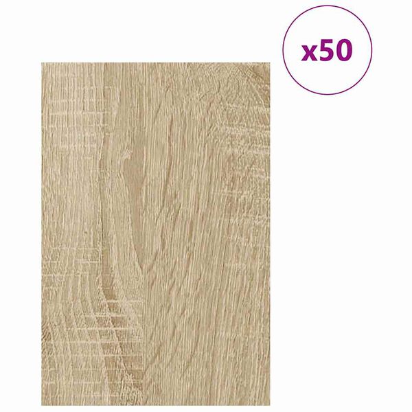 vidaXL Decor Panels 50 pcs Sonoma oak 40 x 60 x 0.3 cm Engineered wood