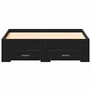vidaXL Bed Frame with Drawers Black oak 120 x 190 cm Engineered wood