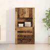 vidaXL Highboard with Drawer Old Wood 80 x 33 x 150 cm Engineered Wood