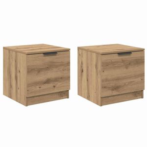 vidaXL Bed Cabinet 2 pcs Artisan Oak 40 x 39 x 40cm Engineered Wood