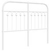 vidaXL Metal Replace Headboard White 120 cm