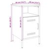vidaXL Bedside Cabinets 2 pcs White 36x39x68 cm Steel
