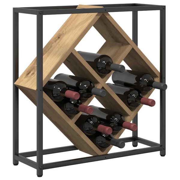 vidaXL Wine Rack Artisan Oak 51 x 18 x 52.5 cm Engineered Wood