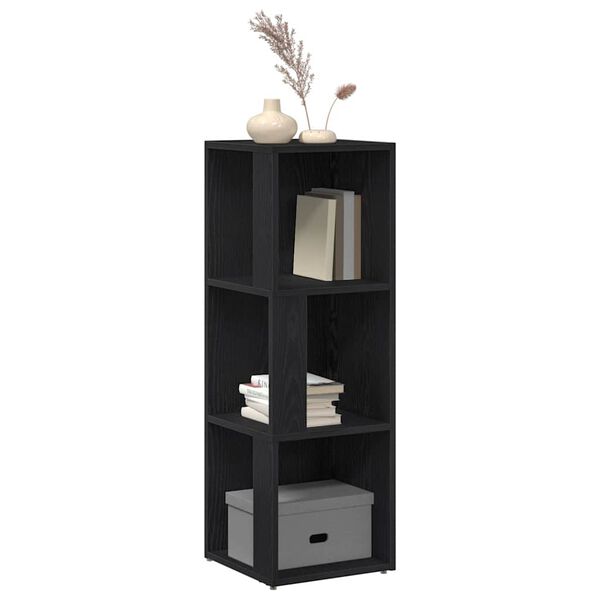 vidaXL Corner Shelves Black Oak 33 x 33 x 100 cm Engineered Wood