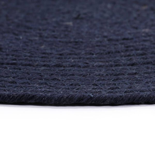 vidaXL Placemats 4 pcs Plain Navy Blue 38 cm Round Cotton