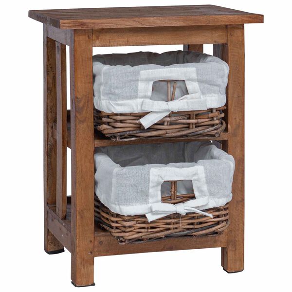 vidaXL Side Table Brown Solid Mahogany wood