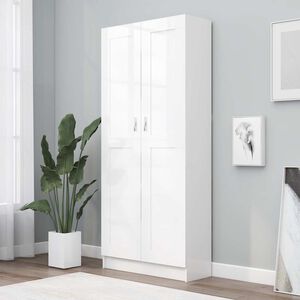 vidaXL Book Cabinet White 82,5x30,5x185,5 cm Engineered Wood