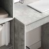 vidaXL Desk with Drawer 2 pcs Concrete Grey