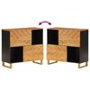 vidaXL Side Cabinet Brown and Black 80x33.5x75 cm Solid Wood Mango