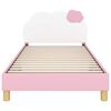 vidaXL Children's Bed Frame with Headboard Pink 90 x 190 cm PU