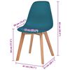 vidaXL Dining Chairs 6 pcs Turquoise Plastic