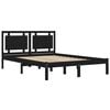 vidaXL Bed Frame without Mattress Black 200x200 cm Solid Wood