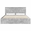 vidaXL Bed Frame with Drawer Concrete Grey 200 x 200 cm Engineer Wood