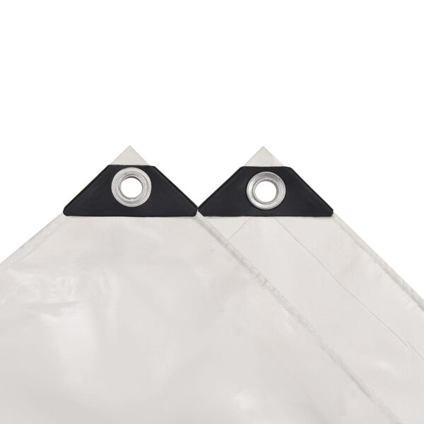 vidaXL Tarpaulin 650 g/m&sup2; 4x5 m White
