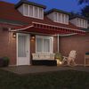 vidaXL Manual Retractable Awning with LED 400x300 cm Orange and Brown