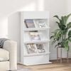 vidaXL Magazine Rack with Shelf White 70 x 41 x 126 cm Engineered Wood