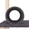 vidaXL Cat Tree with Sisal Scratching Posts Dark Grey 136 cm