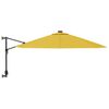 vidaXL Wall-mounted Parasol Yellow 290 cm