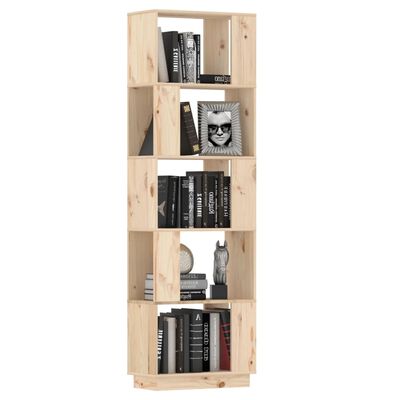 vidaXL Book Cabinet/Room Divider 51x25x163.5 cm Solid Wood Pine