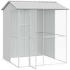 vidaXL Bird Cage with Storage Grey 215 x 210 x 247 cm Galvanised Steel