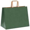 vidaXL Paper Bags 250 pcs with Handles Green 32x17x25 cm