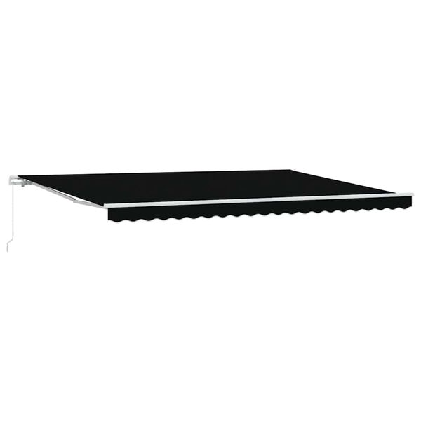 vidaXL Awning Manual Black 500 x 300 x 165 cm Polyester and Metal