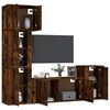 vidaXL 5 Piece TV Cabinet Set Smoked Oak Engineered Wood