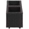 vidaXL Garden Raised Bed with 2 Pots 60x30x36 cm Poly Rattan Black