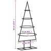 vidaXL Metal Christmas Tree for Decoration Black 60 cm