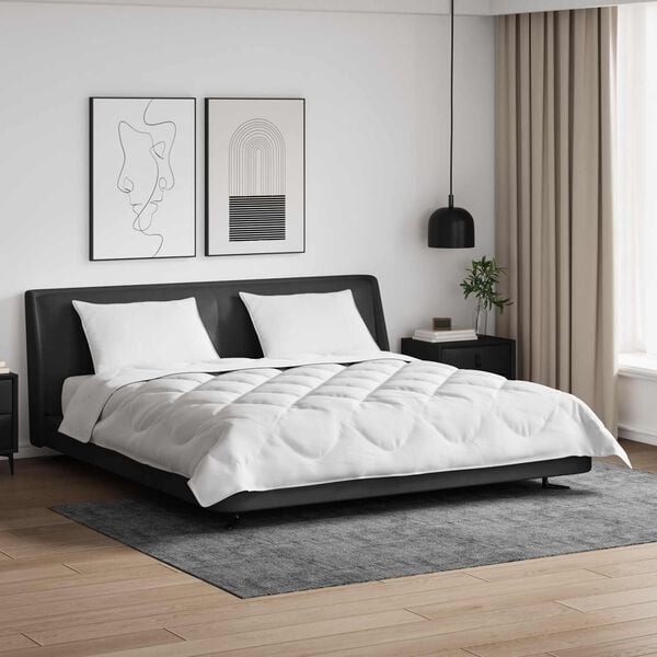 vidaXL All-season Duvet with Pillow 3 pcs White Microfiber