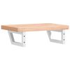 vidaXL Basin Shelf Wall Mounted Steel and Solid Wood Beech
