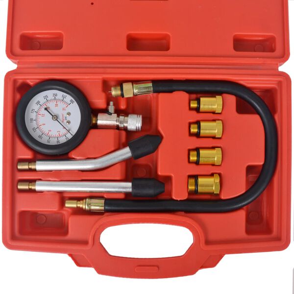 vidaXL 8 Piece Petrol Engine Compression Tester Kit