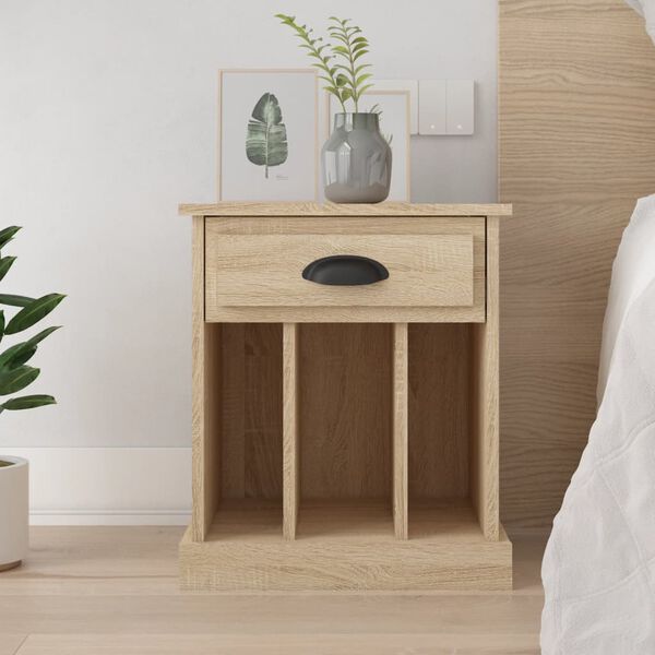 vidaXL Bedside Cabinet Sonoma Oak 43x36x50 cm