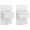 vidaXL Wall-mounted Bedside Cabinets 2 pcs White