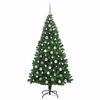 vidaXL Artificial Christmas Tree with 300 LEDs with Stand Green 210 cm