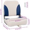 vidaXL Foldable Boat Seat 1 Set with Blue-white Pillow
