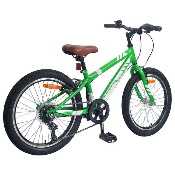 vidaXL Mountain Bike 24'' 6-Speed for 8-12 Years Old Green