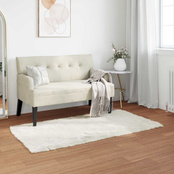 vidaXL Faux Sheepskin Rug Tafalla White 80 x 150 cm Polyester