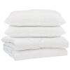 vidaXL Duvet with Pillow 3 pcs White Microfibre