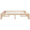vidaXL Floor Bed Frame with Storage Brown 200 x 200 cm Solid pine wood