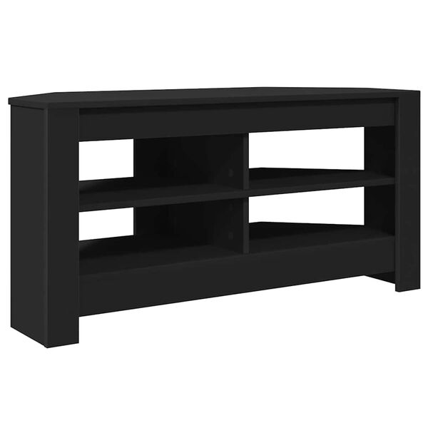 vidaXL Corner TV Cabinet Black 102 x 40.5 x 45 cm Engineered Wood