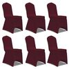 vidaXL Chair Cover Stretch Burgundy 12 pcs