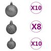 vidaXL Artificial Pre-lit Christmas Tree with Ball Set 210cm 910 Branches
