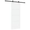 vidaXL Sliding Door White and Black 83 x 211 cm Solid Pine Wood