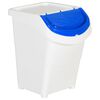 vidaXL Stackable Waste Bins with Lids 3 pcs White PP 120 L