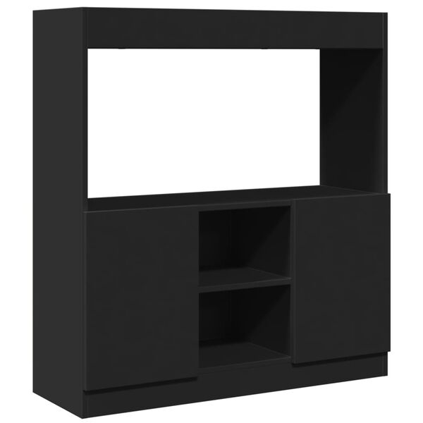 vidaXL Highboard Black 92x33x100 cm Engineered Wood