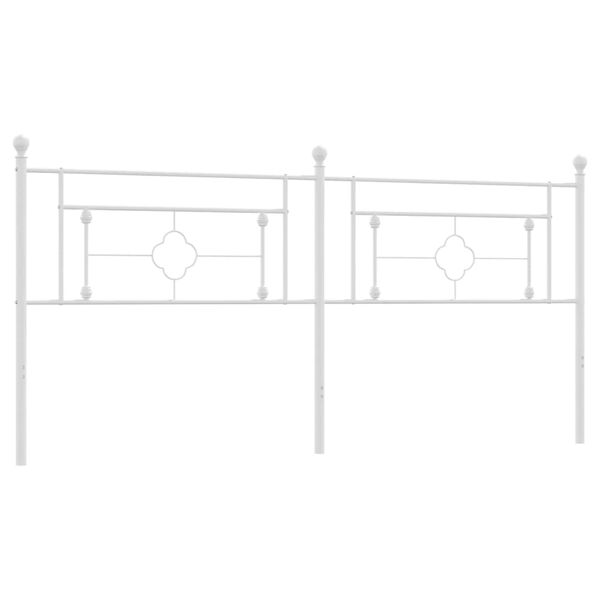 vidaXL Metal Headboard White 193 cm