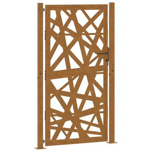 vidaXL Garden Gate 100x200 cm Weathering Steel Light Design