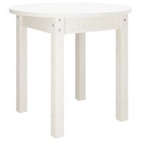 vidaXL Coffee Table White Ø 45x40 cm Solid Wood Pine
