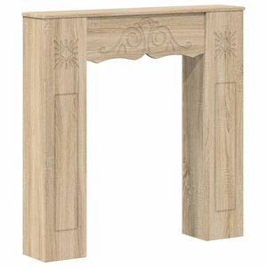 vidaXL Fireplace Surround Sonoma Oak 102 x 20 x 102 cm Engineered Wood